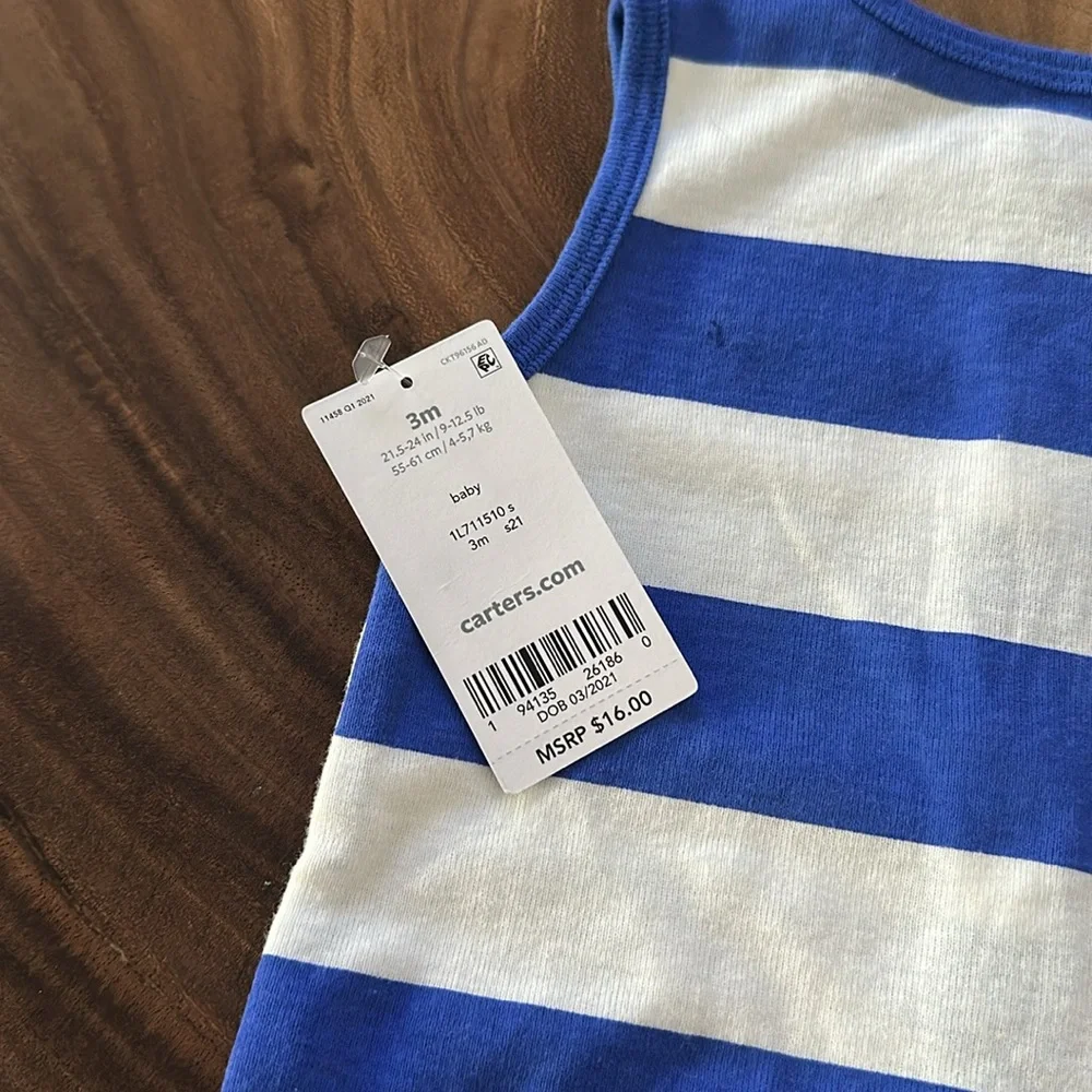 Carter’s snap front shark bodysuit